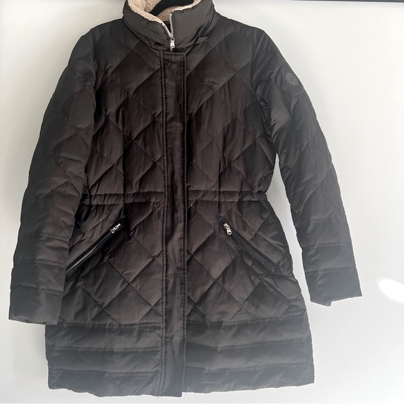 Lauren Ralph Lauren Black Quilted Down Insulated Puffer Coat Size M - No Hood
